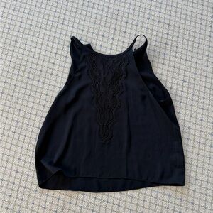 Ramy Brook Black Lace-Trim Camisole